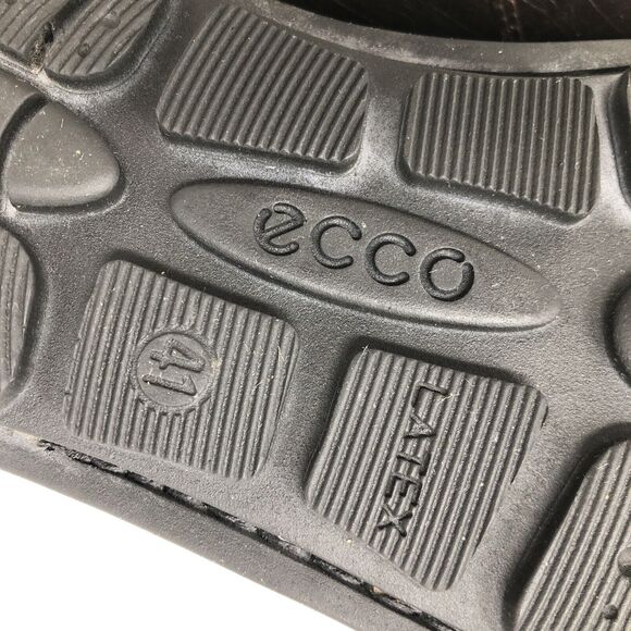 Ecco Leather Croc Embossed Driving Loafers Mens Size 41 US 10 Euro Preppy Mocs - Picture 13 of 13